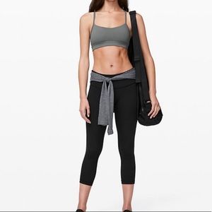 Lululemon Wunder Under Crop Black 6 Luon Low Rise